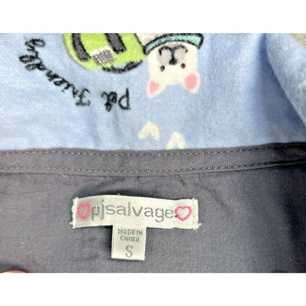 PJ Salvage womens NEW pajama set 'Airport Travel' collegiate soft oversized sz S - Picture 9 of 12